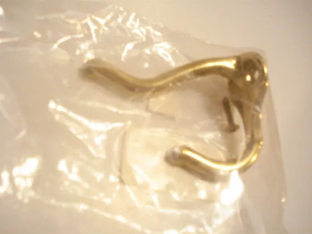 (2240.) Coat & Hat Hook  -  Brass plated w/ 2 screws
