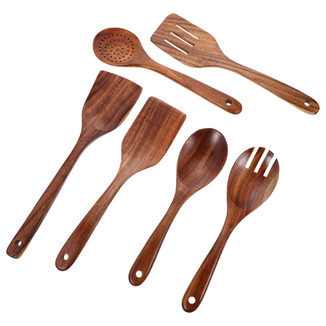 Palette De Riz En Bois Spatule Fendue Cuillère Cuisine Pelle Outil