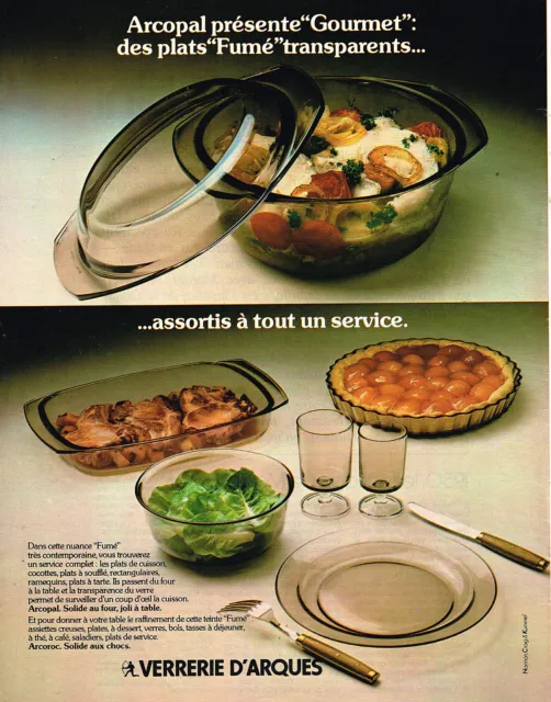 PUBLICITE ADVERTISING 014   1977   VERRERIE D'ARQUES   art de la table
