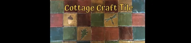 4x4 Cottage Craft Tile Arts and Crafts Brown Kitchen Fireplace Wall Tile 2pc 2