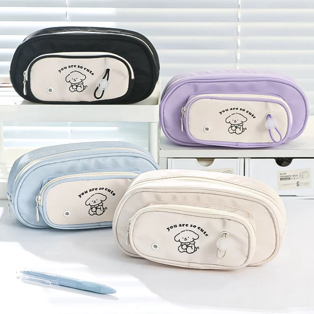 Large Capacity Pen Bag Zipper Pen Storage Bag Multifunctional Pencil Box  Gift
