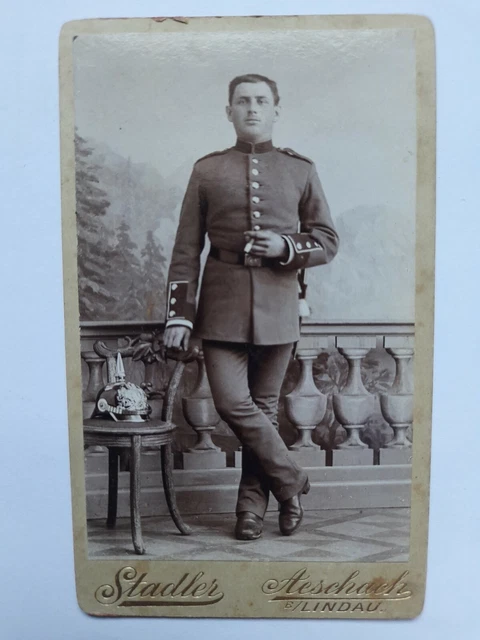 Aeschach Lindau super Portrait Soldat Offizier Pickelhaube Atelier Stadler