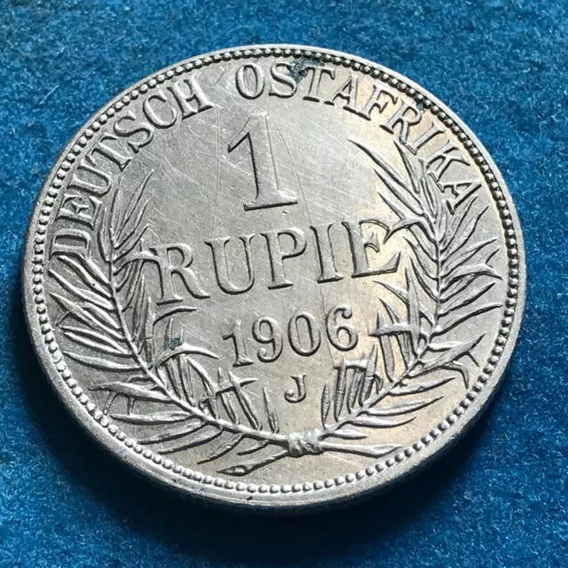 German East Africa Guglielmo Ii 1 Rupia 1906 Silver Coin Africa Orientale