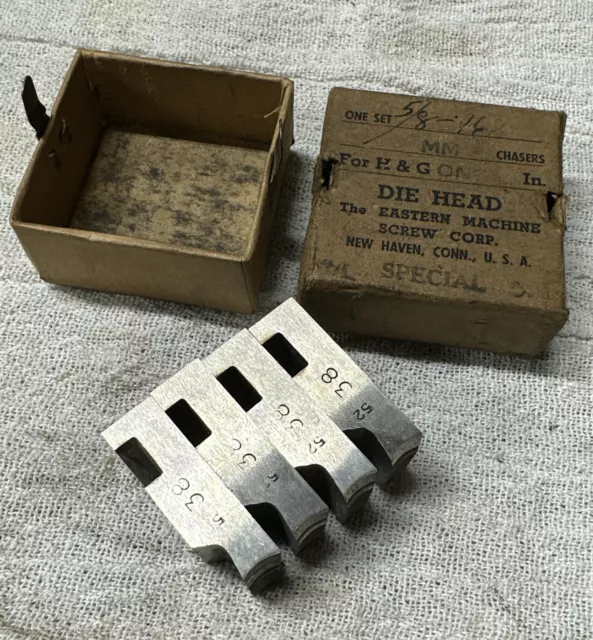 5/8"-16 Thread Chasers for H&G 1" Threading Die Head Eastern Machine Screw