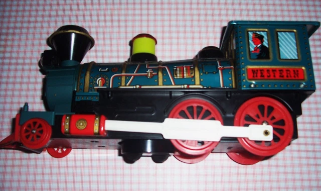 Train En Tôle Frontier Special – Locomotive Modern Toys, Japon, Ancien