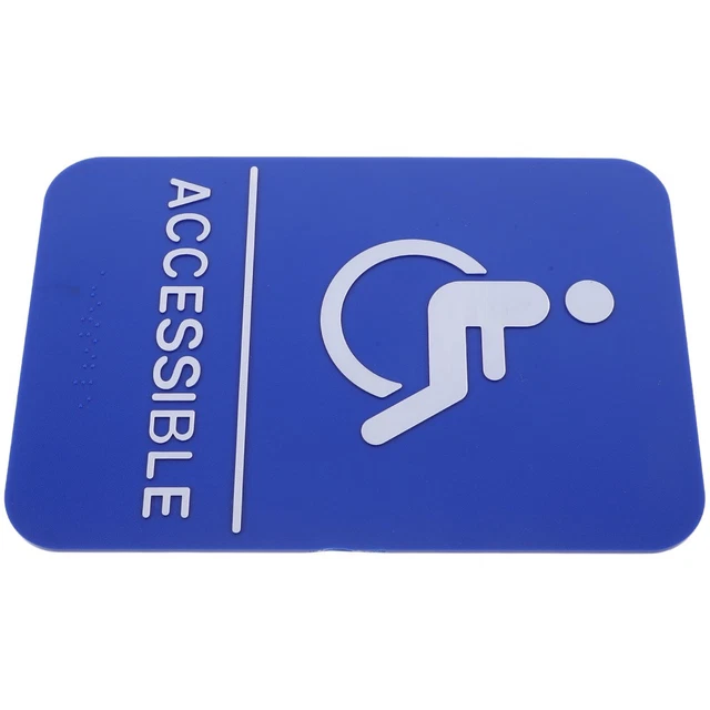DISABLE SIGN STICKERS Braille Wheelchair Accessible Label Parking Decal ...