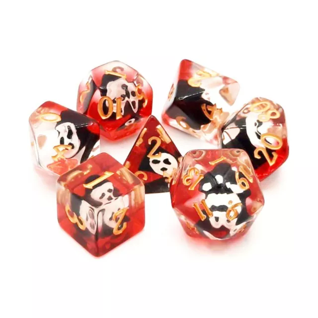Old School Dice Dice Poly Set Trick or Treat w/Gold (7) New
