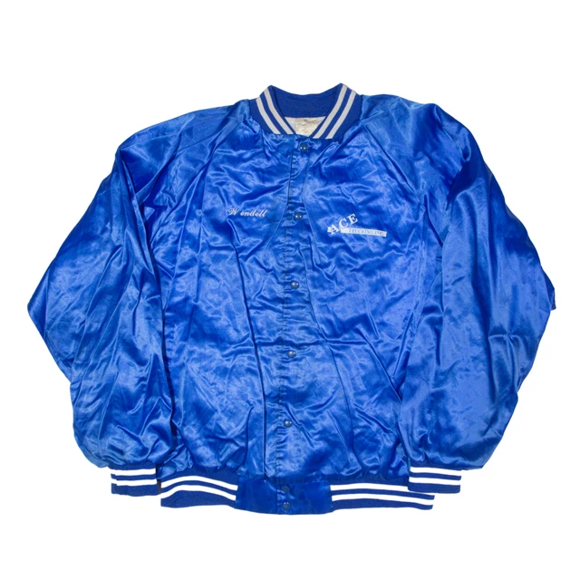 Black La Graphic Front Contrast Satin Bomber Jacket | USA