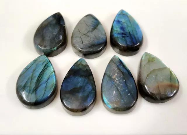 Natural Lovely Blue Fire Labradorite Pear Gemstone For Jewelry Making 208 Cts 2