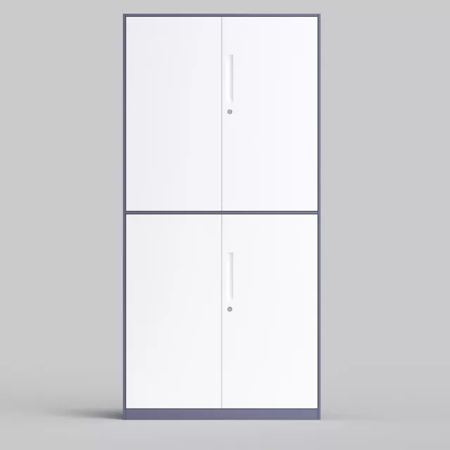 Filing Cabinet Storage Unit 4 Doors 4 Compartments Adjustable Shelf 3