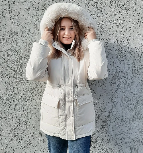 Doudoune Femme Hiver Parka Veste Manteau Capuche Fourrure Cadeau