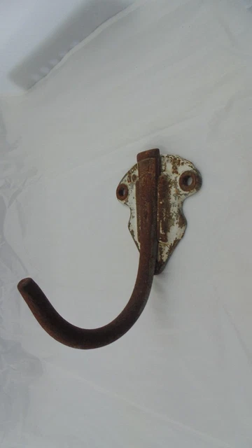 Antique Victorian Cast Iron Barn Horse Tack Hook #2 Harness Tool Wall Holder GVC