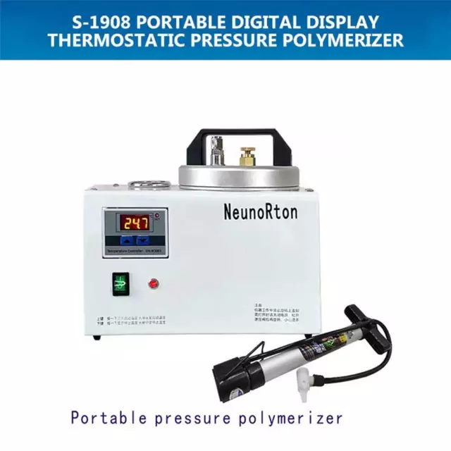 Digital display Dental Lab Automatic Polymerizer Portable Curing Pressure Pot