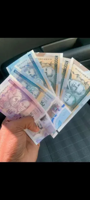 jamaica bank notes FULL  SET $50 $100 $500 $1000 $2000 $5000 FEDEX outside USA 2