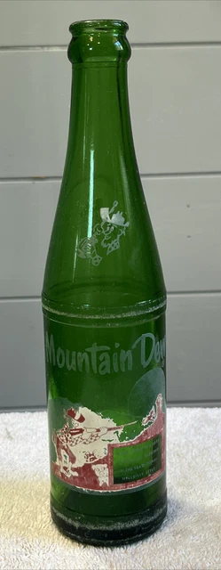 Vintage Mountain Dew 10oz Hillbilly Glass Bottle It'll Tickle Yore Innards
