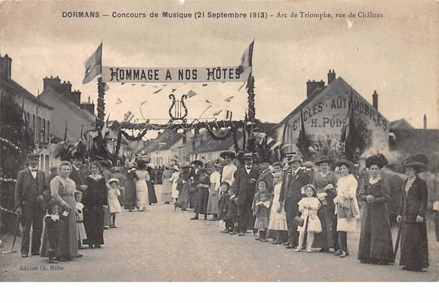 51  . n° 52508 . dormans . concours de musique.arc de triomphe rue de chalons