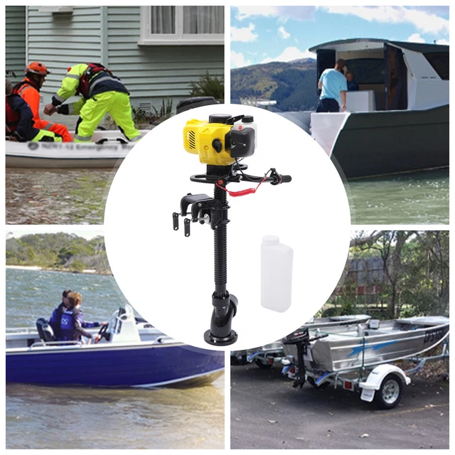 2Stroke 2.5HP Outboard Motor Inflatable Fishing Boat Engine Air-cooled 52cc 1.2L