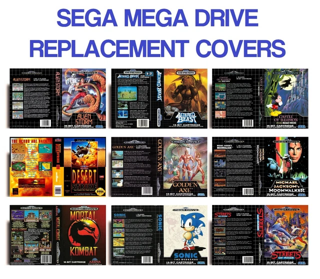 RETRO SEGA MEGA Drive Game Replacement Covers £3.50 PicClick UK
