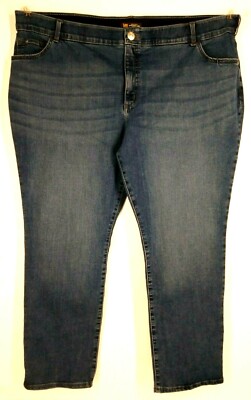 LEE Regular Fit Womens Blue Jeans SIZE 28 W Straight Leg Mid Rise Flex Motion