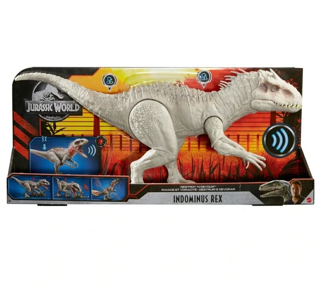 JURASSIC WORLD INDOMINUS Rex - Dino Dinosaurier Figur mit fressender