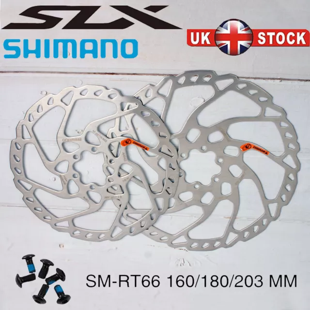 Shimano Rotor SLX 160/180/203mm 6 Bolt MTB Bike Disc Brakes Rotors Deore SM-RT66