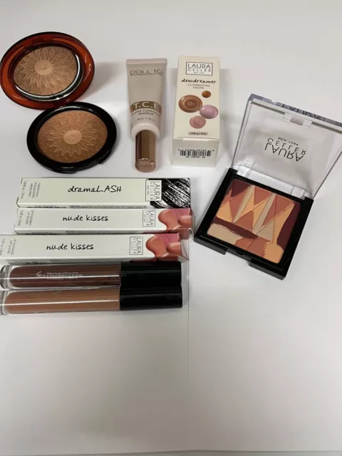 Laura Geller 7 Piece Make Up Set- Doll 10 Foundation- Shadelight/ Medium +++