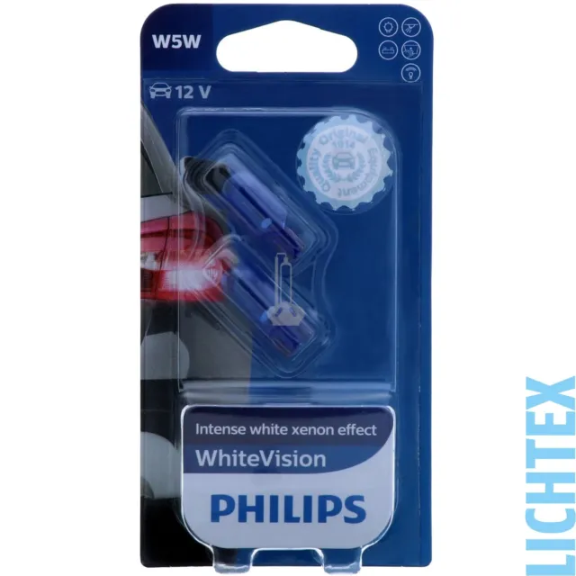 Glühlampe Sekundär PHILIPS W5W WhiteVision Ultra 12V/5W, 2 Stück [None]
