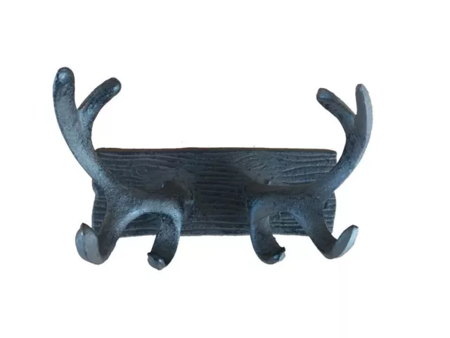 Cast Iron Antler Double Hook 8"