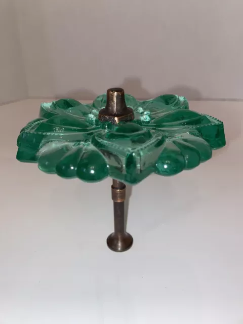 Vintage Teal Depression Glass Pressed Glass Curtain Tieback