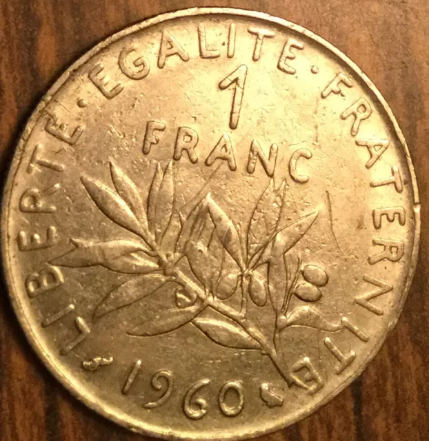 1960 France 1 Franc Coin République Française