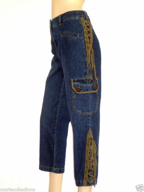 Jeans Pantacourts avec lacets " Together "  Taille 36 Neuf