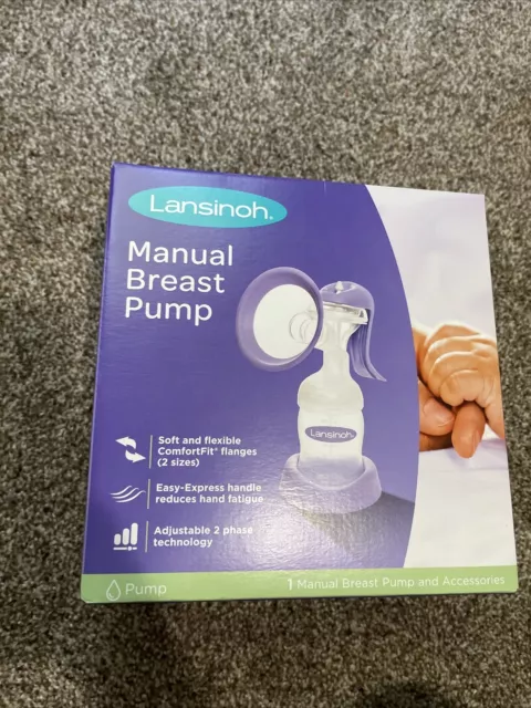 Lansinoh Manual Breast Pump for Breastfeeding NEW Sealed