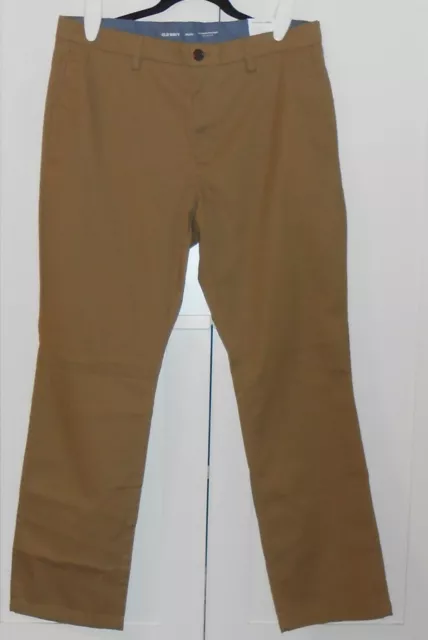 Men's Old Navy Brown Ultimate Straight Built-In Flex Chino Pants - Size 36X32