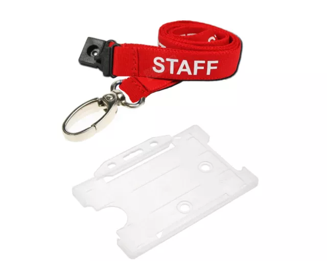 ID Card Pass Badge Holder and Lanyard Neck Strap - Staff for teacher, NHS, lot