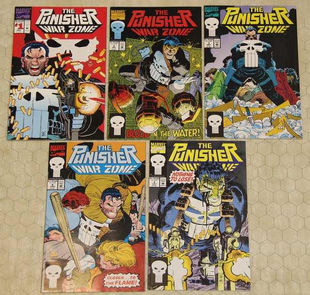 PUNISHER WAR ZONE vol.1 #1 - 5 Set (1992) NM- (Marvel Comics)