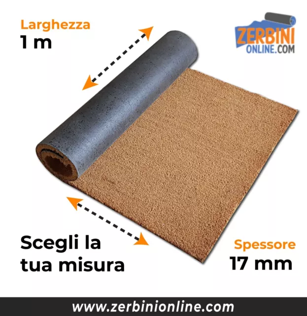 Zerbino in Cocco Tappeto da Ingresso Fibra Naturale Antiscivolo (Acq. min. 5 pz)