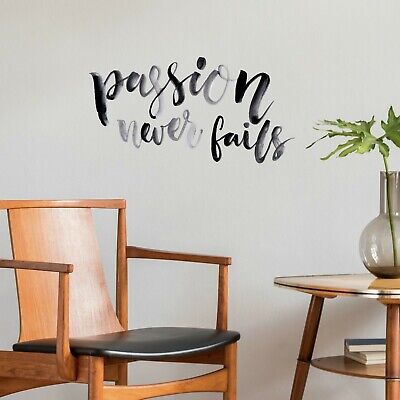 Room Mates Removable & Repositionable Wall Decals Passion Never fails 3 pieces