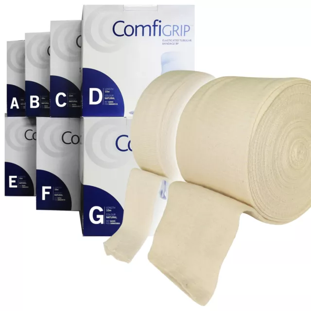 Comfigrip Elasticated Tubular Compression Fit Support Bandage, All Sizes 10m