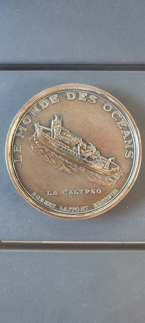 Médaille en Bronze du Commandant Jacques-Yves Cousteau - La Calypso par R. Duboc