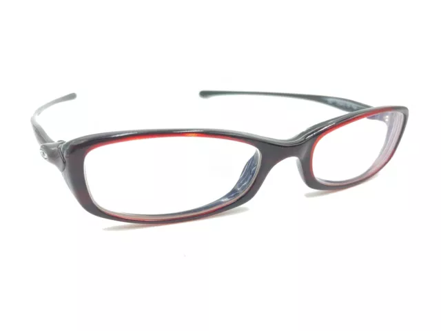 Oakley Soft Top 2.0 Cherry Red Dark Gray Stripe Oval Eyeglasses Frames 48-17 134