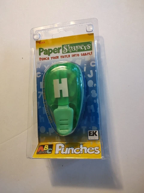 E K Success ""Paper Shapers H"" estuche superior perforado H PSM08CS letra alfabeto nuevo en caja