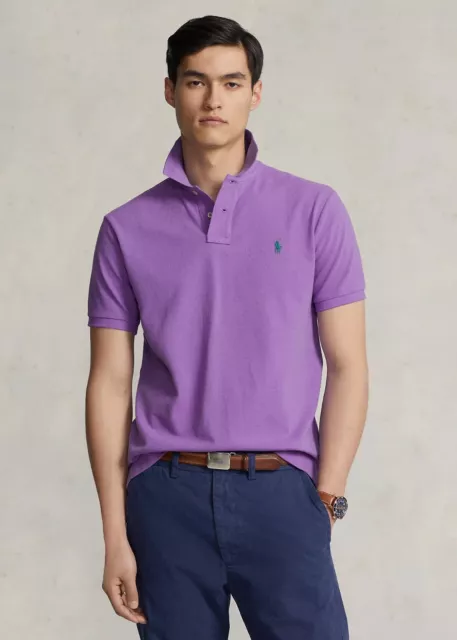 Polo Ralph Lauren Herren Slim Fit Poloshirt, Violett, Größe M