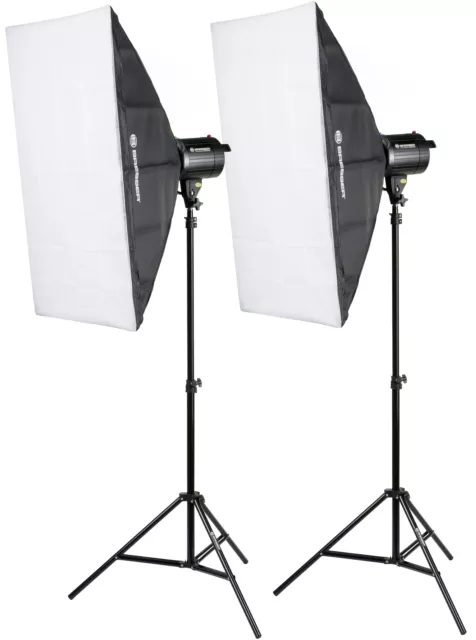 BRESSER BRM-300AM Juego de flashes de estudio 2x 300W