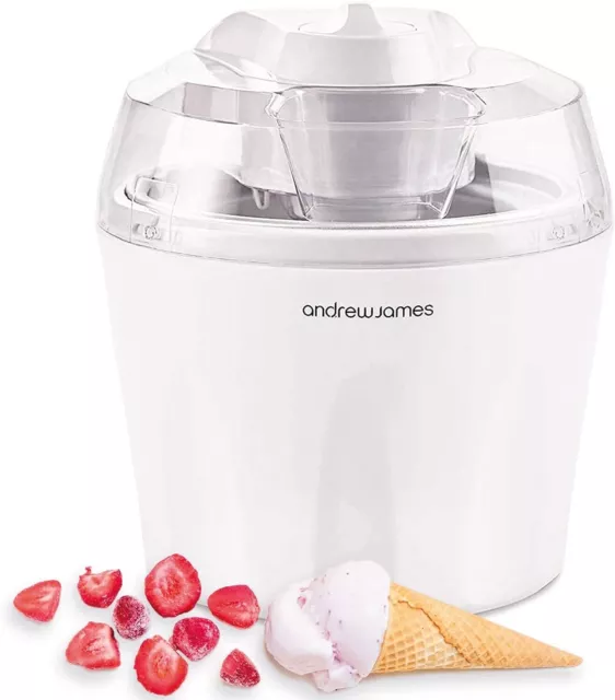 Ice Cream Maker Machine Gelato | Sorbet | Frozen Yoghurt 1.5 Litre Andrew James