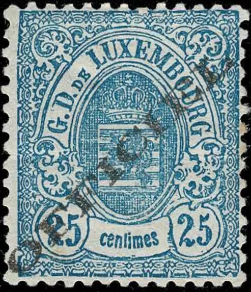 Luxemburg Luxembourg 1875 Wappen 25c. OFFICIEL MH* Michel:16 IA geprüft