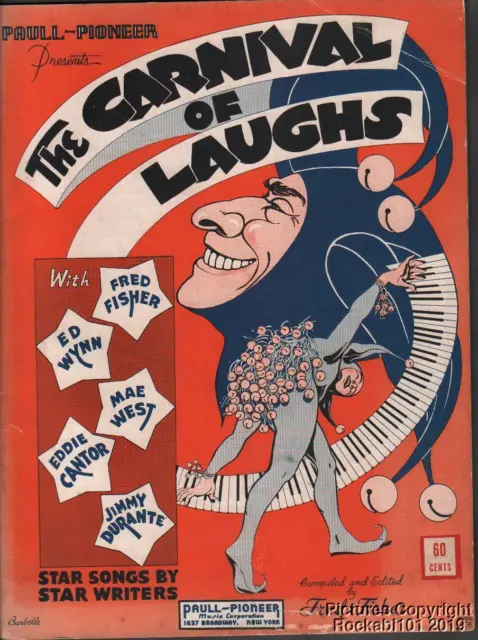 1938 Humoristique/Nouveauté Songs Feuille Musique Collection (Carnival De Rires