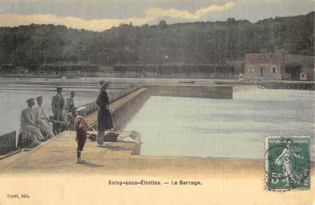 CPA 91 SOISY SOUS ETIOLLES / LE BARRAGE / cpa toilée