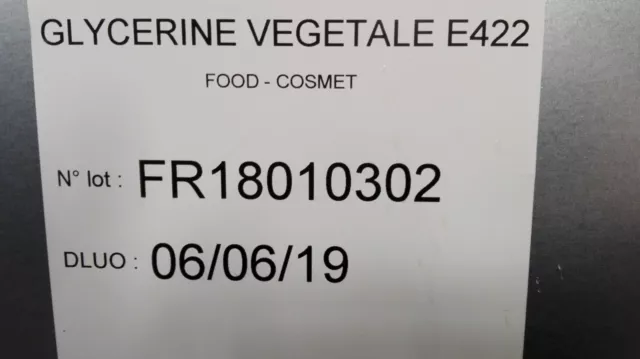 Glycerine Vegetale 99.5% Pure Alimentaire E422  0.5L