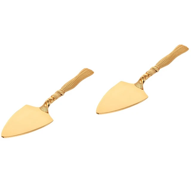 2 PCS Spatola Acciaio Inossidabile Spatola Per Torta Stile Retrò Raclette Pizza
