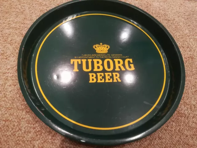 vassoio pubblicitario birra beer biere TUBORG BREWERIES LTD DENMARK ROYAL DANISH